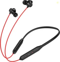 Aroma NB120 Amaze Upto 50 Hours* Playtime, Fast Charging, Dual Pairing Neckband Bluetooth Headset Acoustic Red, Black, In the Ear
