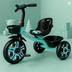 Ninja Plug N Play Durable Kids/Baby Tricycle, Safe & Secure, Storage Basket, Cushion Seat and Seat Belt for 12 Months to 48 Months Boys/Girls/Carrying