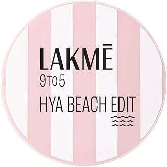 Lakme 9to5 Hya Matte, Beach Edit Cushion Foundation, C 390-Cool Cocoa, Matte Finish, Buildable Coverage, SPF 40, 12 gm