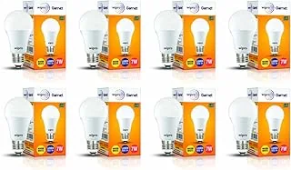 Garnet 7W LED Bulb for Home & Office |Warm White (2700K) | E27 Base|220 degree Light coverage |4Kv Surge Protection |400V High Voltage Protection |Ene