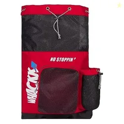 WHACKK Aqua Swimming Bag Red Black | Unisex Drawstring Swim Backpack with Wet Pocket & Dry Compartment | Beach, Gym & Pool Bag with Goggles Pocket WHA