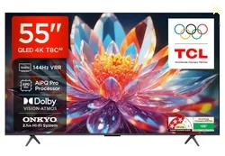 TCL 139 cm (55 inches) 4K Ultra HD Smart QLED Google TV | 120Hz Refresh Rate | 3GB RAM | Dolby Vision & Atmos | 55T8C