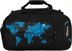 F Gear Enduro Map Black 32L Travel Duffle Bag | Spacious Main Compartment with Front Pocket & Wet Pocket | Adjustable Shoulder Strap | Lightweight and