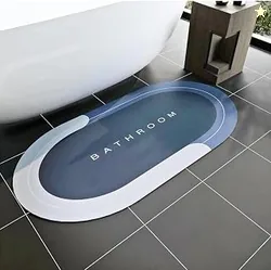 Aadya Alley Rubber Soft Sillicon Super Absorbent Door Mats (40X60) Bath Mat Anti Skid Quick Drying Bathroom & Water Absorbent Carpets Kitchen Entrance
