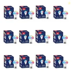 Havells Glamax 12W B22 WiFi LED Smart Bulb with Music Sync Function, Compatible with Amazon Alexa and Google Assistant (16M Colours) (Pack of 12)