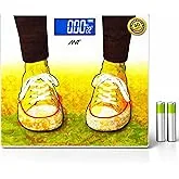 ANT Esports Flora Sports Digital Weighing Scale for Body Weight, 180kg Capacity, High Precision Strain Sensor, 50g Graduation, 5mm Tempered Glass, LCD