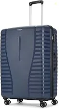 Aristocrat Airpro 8-Wheel Large Size Hard Case Trolley Bag, Poseidon Blue | Durable Polypropylene Case, Spacious, Combination Lock, Sturdy Zipper, Lig