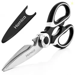 Multi Purpose Heigh Quality Kitchen Scissors | Premium Stainless Steel Food Shears for Meat, Chicken, Fish, Seafood, Vegetables & Herbs | Heavy Duty K