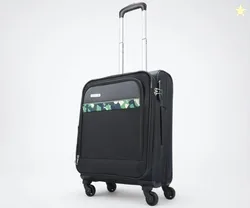 Aristocrat Commander Soft Case Cabin (Small Size) Trolley Bag, Black | Zipper Expander, Front Pocket, Durable Polyester Case, Combination Lock, Compac