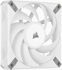 Corsair AF120 Elite, High-Performance 120mm PWM Fluid Dynamic Bearing Fan with AirGuide Technology (Low-Noise, Zero RPM Mode Support) Single Pack - Wh