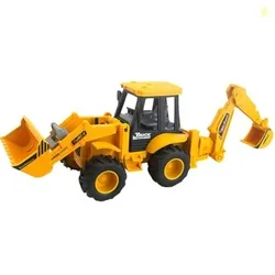 PLUSPOINT Excavator Toy Construction Realistic Engineer Vehicle Friction Powered Bulldozer Pushdozer with moveable Parts Construction Toys Truck for K