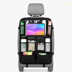 Car Backseat & Boot Organizer  10 Storage Pockets + Dedicated TouchScreen Tablet Pocket, SeatBack Protectors for Toys, Drinks, Snacks & Car Accesso