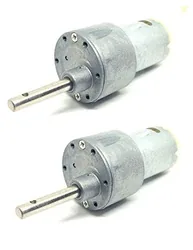 Invento 2pcs 12v 10 Kg-cm 200 RPM DC Side Shaft High Torque Geared Motor Heavy Duty