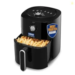 KENT Classic Hot Air Fryer 4L 1300 W | 80% Less Oil | Instant Electric Air Fryer | Auto Cut Off | Fry, Grill, Roast, Steam, and Bake | 1 Year Warranty
