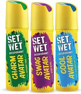 Cool, Charm & Swag Avatar Deodorant & Body Spray Perfume For Men,Pack of 3,180 ml Each