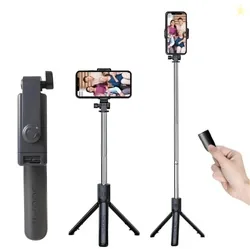 SOOPII 3-in-1 Selfie Stick with Bluetooth Remote, Foldable Tripod Stand, Compact & Extendable Upto 70 cm / 27.5 inches Mobile Stand Holder for iPhone