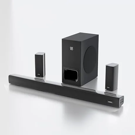Govo Gosurround 945 Pro Home Theatre Soundbar, 260W, 5.1 Channel, with Subwoofer and Satellite Speakers, Bluetooth 5.3, HDMI ARC, AUX, USB (Platinum B