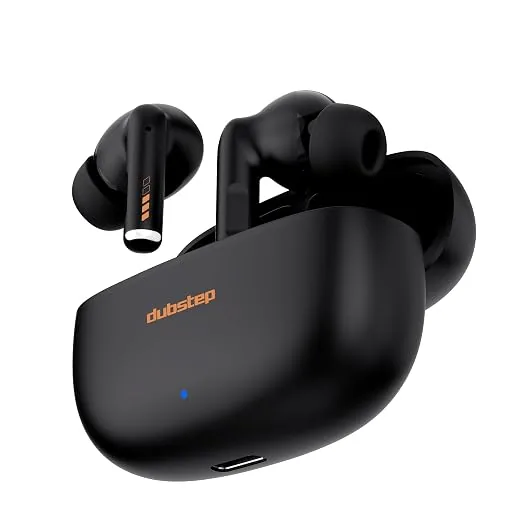 Dubstep Buzz X11 Wireless Earbuds, 60hrs Playtime, 13mm Neodymium Drivers, XBass Technology, ENC Mics, Type-C Fast Charging (Phantom Black)