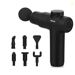 Lifelong LLGM109 Percussion Massage Gun for Pain Relief, Deep Tissue, 6 Speeds & 8 Massage Heads, Cordless, Quiet Operation for Neck, Shoulders, Back,
