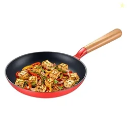 Prestige Castlite Enamel Coated Cast Iron Fry Pan 20cm/0.8L | Lightweight, High Heat Retention | Enamel Coated | Gas & Induction Compatible|Low-Oil Co