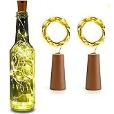 Lexton Wine Bottle Cork Lights  20 LEDs Copper Wire String Lights | Battery Operated Fairy Lights for Bottle, DIY, Home, Party, Wedding, Diwali Decor