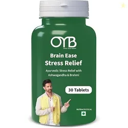 OYB Brain Ease  Stress Relief & Mind Wellness Supplement with Ashwagandha, Brahmi, Jatamansi, Shankhpushpi & Sarpagandha | Ashwagandha & Brahmi Suppl