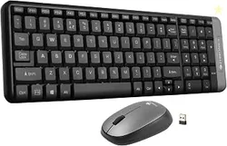 ZEBRONICS Companion 104 2.4GHz Wireless Keyboard & Mouse Combo, 100 Keys, Laser Printed Keycaps, Integrated Multimedia Keys, 3 Button Mouse, 1200 DPI,
