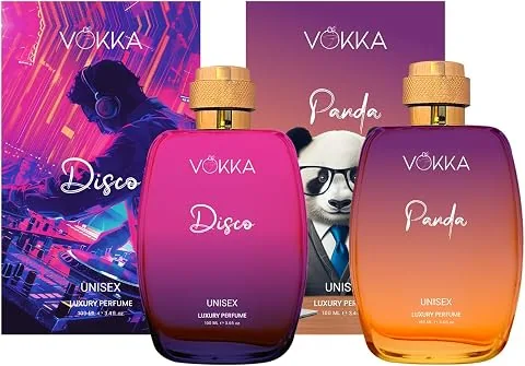Disco & Panda 200 ml | Pack of 2 x 100ml Unique Unisex Luxury Long Lasting Ambery Leather Perfume Gift Set For Men And Women | Leather Scent Eau De Pa
