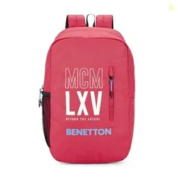 UNITED COLORS OF BENETTON Caspian 16L Polyester 2 Compartment Laptop Backpack For Unisex - Red