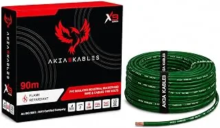 1.5 SQMM | Green | 90 meter | PVC Insulated Industrial Multistrand CCA Copper Wire | High Purity Copper | Triple Layer Protection | FR Rated | Heavy D