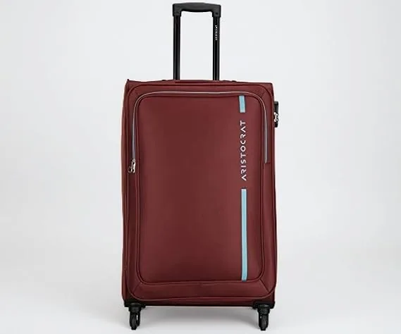 Aristocrat Large Polyester Hybrid Spinner Suitcase Dasher 4W STROLLY 78 RED, 43 Cm