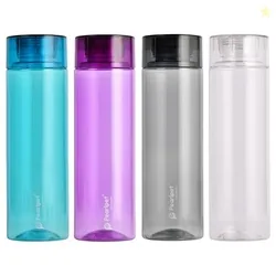 PEARLPET- Hydrous BPA-free Plastic Water Bottle Set of 4 Pcs, Each 1000ml, Assorted Multicolor