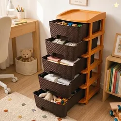 PrettyKrafts 5-Tier Plastic Storage Drawer Organizer | Modular Chest of Drawers & Toy Storage Box for Kids Room, Home, Kitchen & Office | Multipurpose