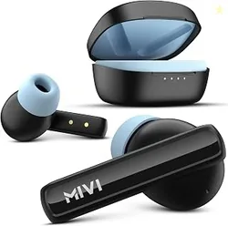 Mivi DuoPods Sync in Ear Earbuds | 60H Playtime Bluetooth Earphones Wireless | Earbuds ENC for Clear Calls | 13mm Drivers Ear Buds Wireless | Gaming M