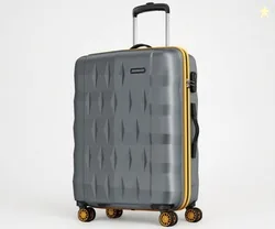 Aristocrat Comet Large Polycarbonate Hard Case 8-Wheel Trolley Bag, Grey | Durable Case, Spacious Interiors, Combination Lock, Sturdy Zipper, Lightwei