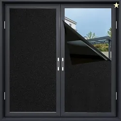 WOO Home Frosted Glass Window Film & Stickers (16 X 60 Inchs) Privacy Window Cover for Home & Office - Easy Apply, UV Protection, Removable Decorative