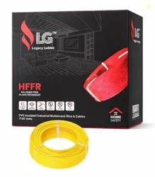 LG Legacy Advance1.5 SQ MM | Yellow | Fire Resistant Electrical Wire 45M | HFFR PVC Insulated Cable | Copper cladal. Single Core Multi-Strand House Wi