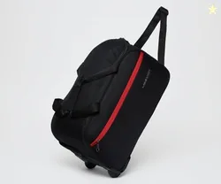 Polyester Lino M Large Size 63 Cms Duffle Wheeler Bag | 2 Wheel Duffle Bag | Duffle Bag with Adjustable Handle, 28 Cm, Black
