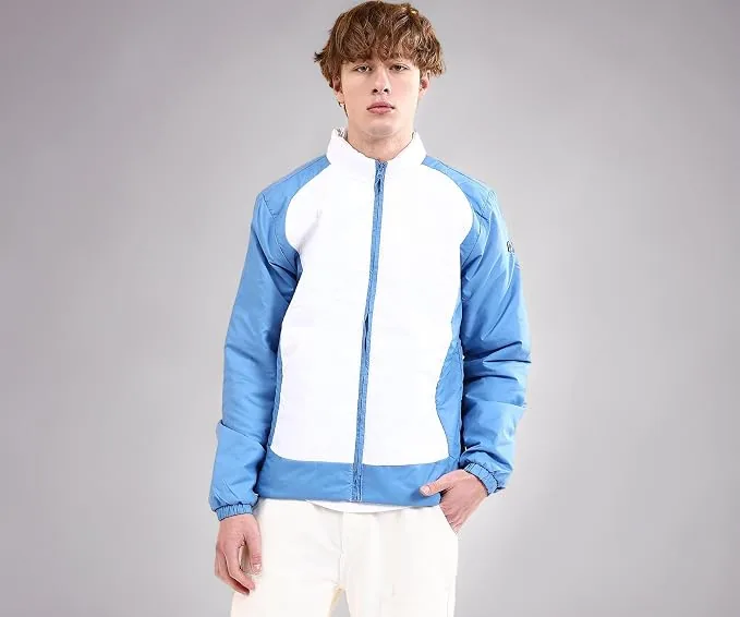The Indian Garage Co Men Polyester Standard Length Regular Fit Colourblocked Bomber Jackets