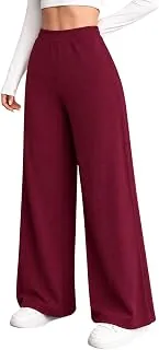 Women High Waist Korean Wide Leg Trousers, Loose Fit Casual Lounge Pants, Travel, Office & Streetwear Comfortable Stylish Bottom Wear (Available Plus
