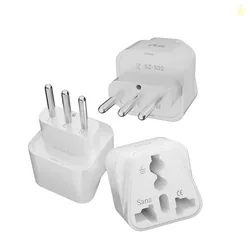 Universal Travel Plug Adapter Converter for India to Italy Chile Uruguay Ethiopia Libya Rome Syria Tunisia Travel Essentials 3 Pack for Cell Phones La