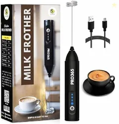 PRO365 Premium Coffee Frother Machine | Quick Charge 2000mAh Battery Long Lasting 20 Days | Powerful 3-Speed Motor| Waterproof | Free E-Recipe Book In