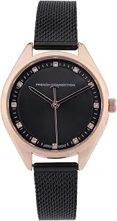Lune Black Oval Dial Womens Analogue Watch FCK4BM