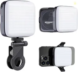 Amazon Basics LED Video Light for Photography, Live Streaming, Makeup & More | 2000 mAh | 3 Color Modes | 360 Rotation | Magnetic Absorption | Camera