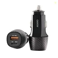AGARO Pulse Car Charger, Dual Port with 51W Fast Car Charger with Dual Output (33W Pd Type C Port + 18W USB A Port), Fast Charging, for Smartphones, i