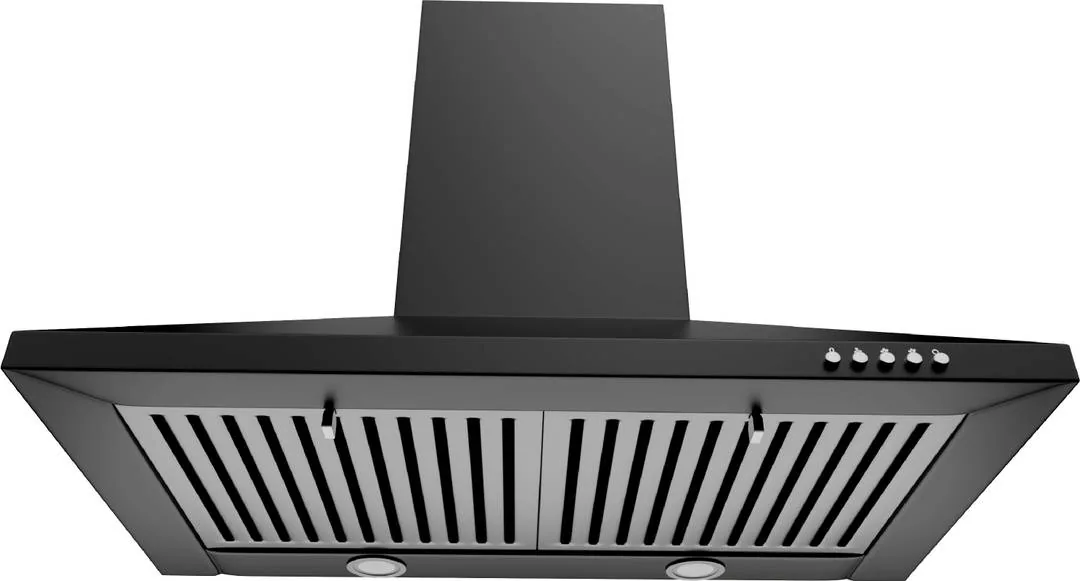Lifelong LLLACP01 1000 CMH 60 cm Double Baffle Filter 60 cm Push Button Control Pyramid Chimney Wall Mounted, Black