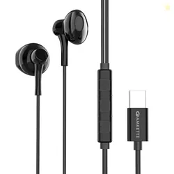 Amkette Trubeats M11 Type C Earphones with Mic,14mm Drivers, 3 Button Control, AI Assistants, Detachable Collar Clip, Type C Headphones with Ergonomic