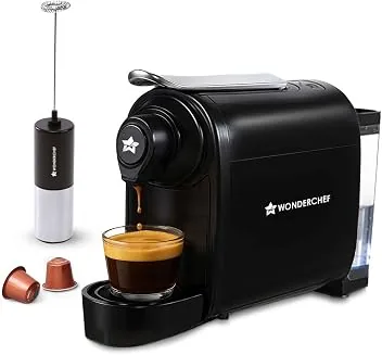 Wonderchef Regalia 15 Bar Capsule Coffee Maker | Free Frother | Ristretto, Espresso & Lungo | Nespresso-Compatible | 700ml Water Tank | 1400W | 2-Year