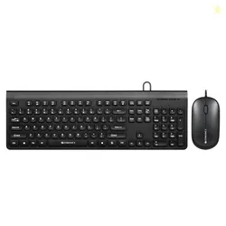 ZEBRONICS JUDWAA 880 Wired USB Keyboard & Mouse Combo, Plug & Play, 105 +12 Integrated Multimedia Keys, 3 Button Mouse, 1000 DPI, High Precision, Adva