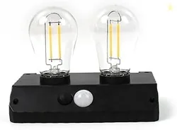 PremiumAV Solar Motion Sensor Wall Light YT-819  2W Outdoor LED Lamp with Dual Filament Bulbs, Auto On/Off for Garden, Patio, Walkway, Yard & Securit